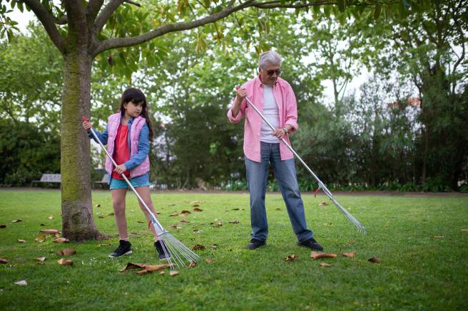 Learning To Rake Leaves With Grandpa