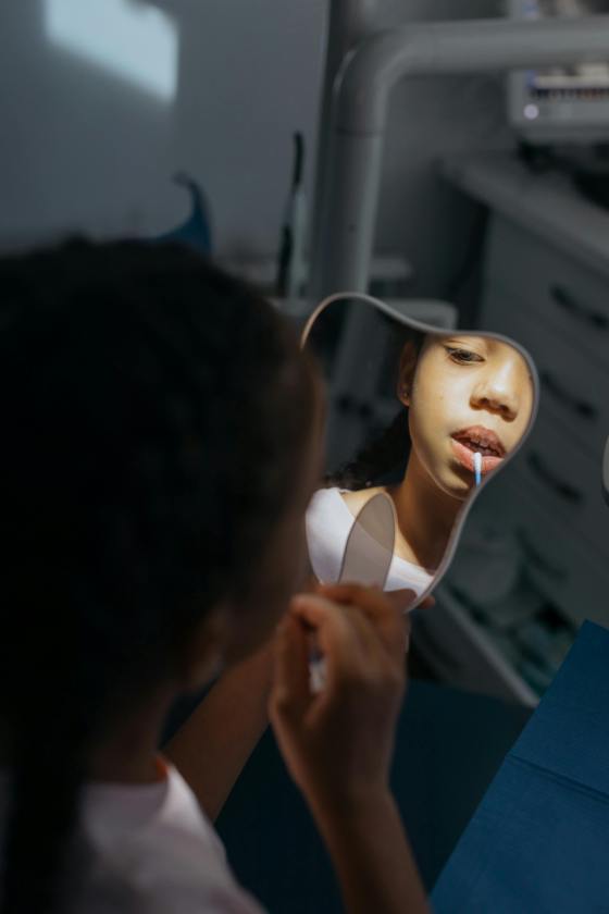 Checking Out My Mouth After My Pulpotomy