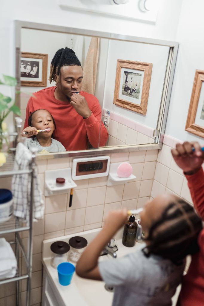 I'm Brushing My Teeth With My Dad