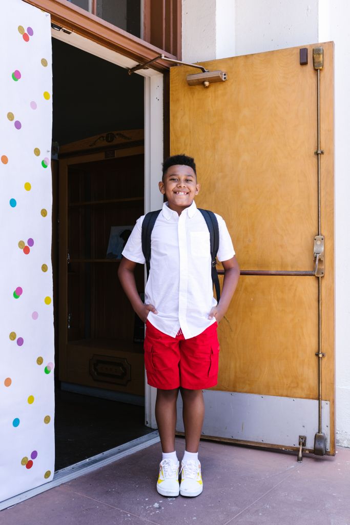 Standing Tall, Teeth Brushed And Flossed for My First Day Of Middle School