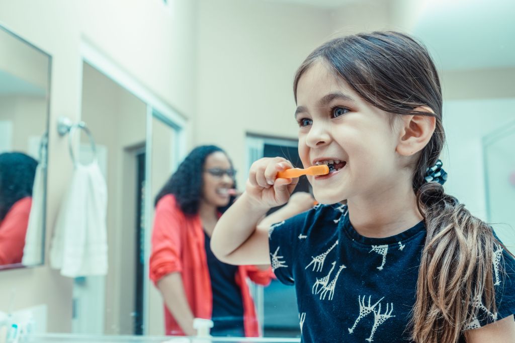 I'm Brushing My Teeth And Mommy's Brushing Hers